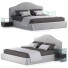 Cama y mesitas de noche Busnelli Adamo Mayfair - Basit-3d