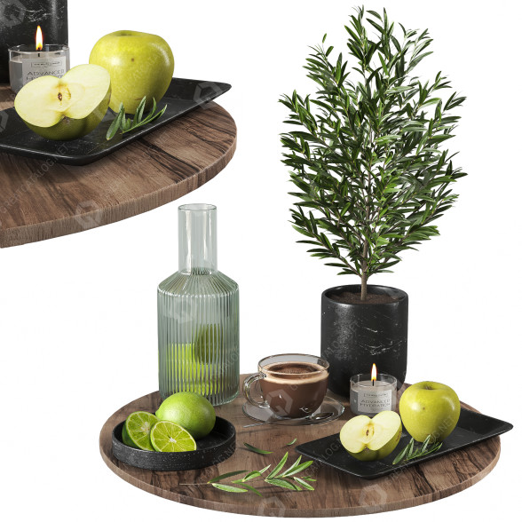 Декор Fruit and Drink Set 01 3D модель