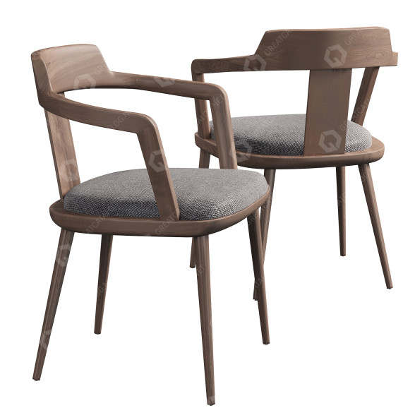Silla Porada Tiara with Arms Modelo 3D