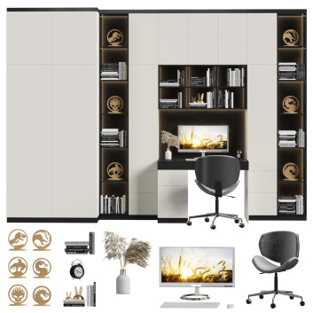 Espacio de trabajo Furniture Composition 008 Modelo 3D