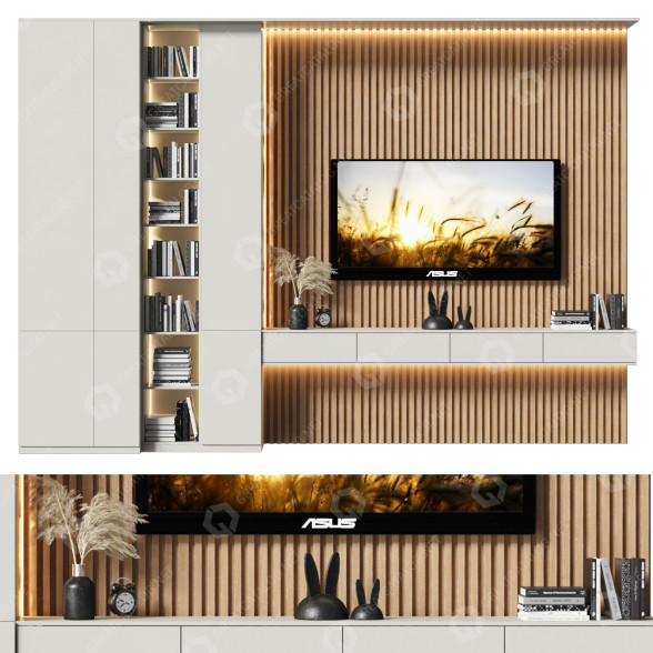Jednostka ścienna TV Composition 02 model 3D