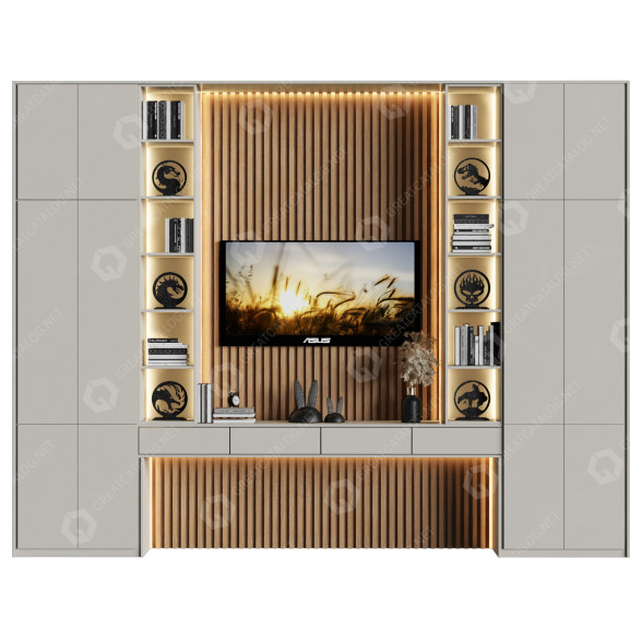 Meuble TV Composition 04 modèle 3D