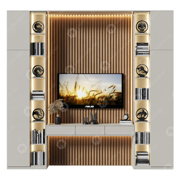 Jednostka ścienna TV Composition 06 model 3D