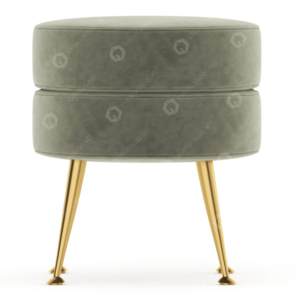 Табурет West Elm Pietro Mid-Century Round 3D модель