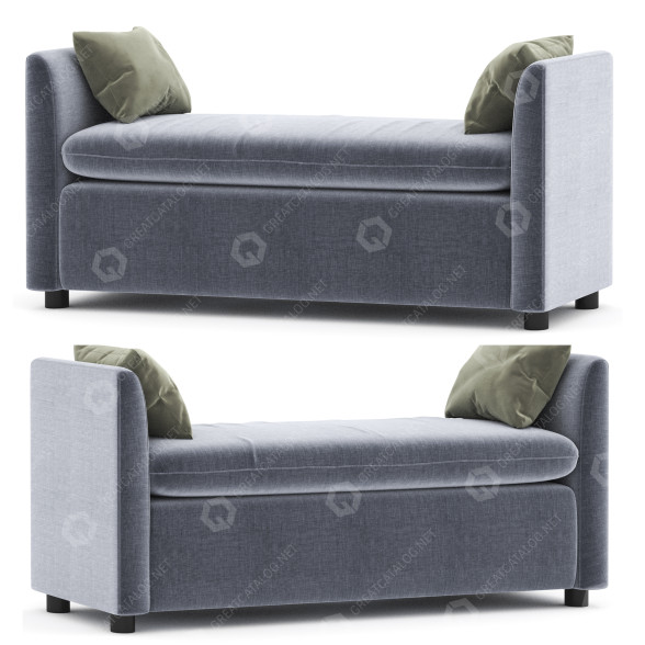 Банкетка West Elm Shelter Queen 3D модель