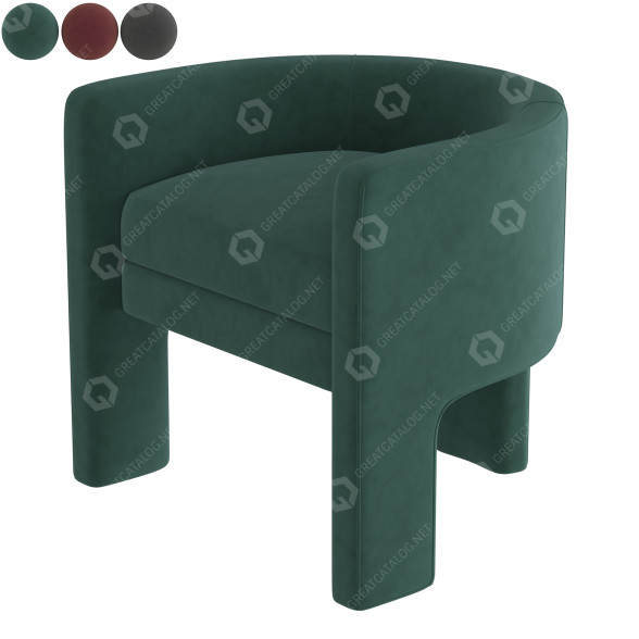 Fotel Arcade Nancy Low Back Accent by Arren Williams model 3D