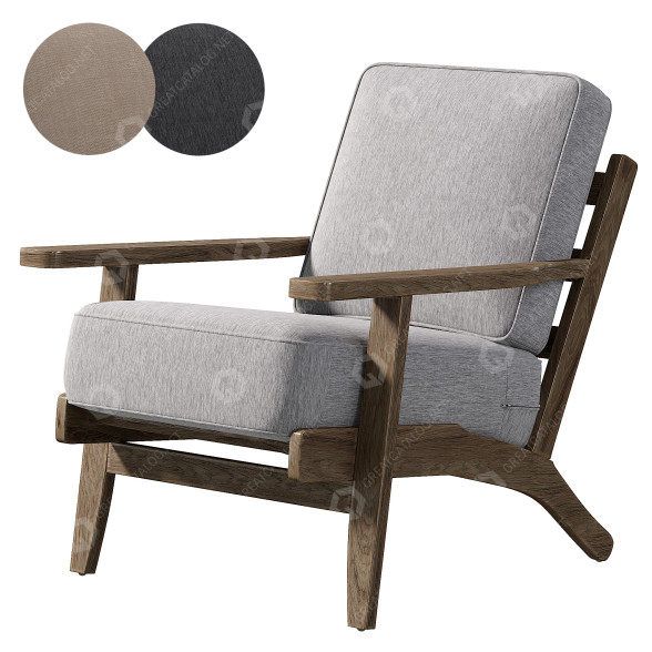 Armchair Elements International Metro Contemporary Accent 3D model