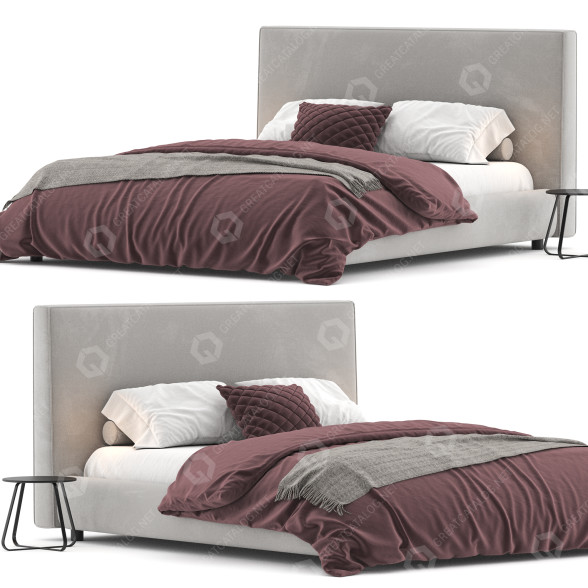 Łóżka i stoliki nocne Flexteam Ray model 3D