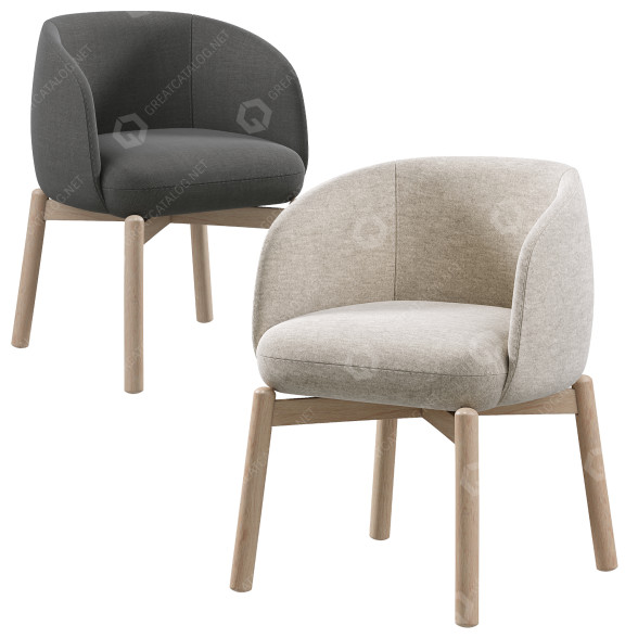 Armchair +Halle Nest Low 3D model