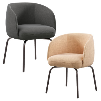 Крісло +Halle Nest Low with Metal Legs
