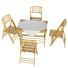 Tisch und Stühle Bamboo Set with Tablecloth - artpolka