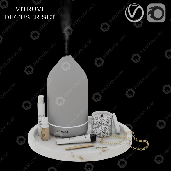 Luftbefeuchter und Dekoration Vitruvi Diffuser Set 3D-Modell