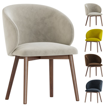 Fauteuil  Mezzo Collection Tuka Upholstered Modèle 3D