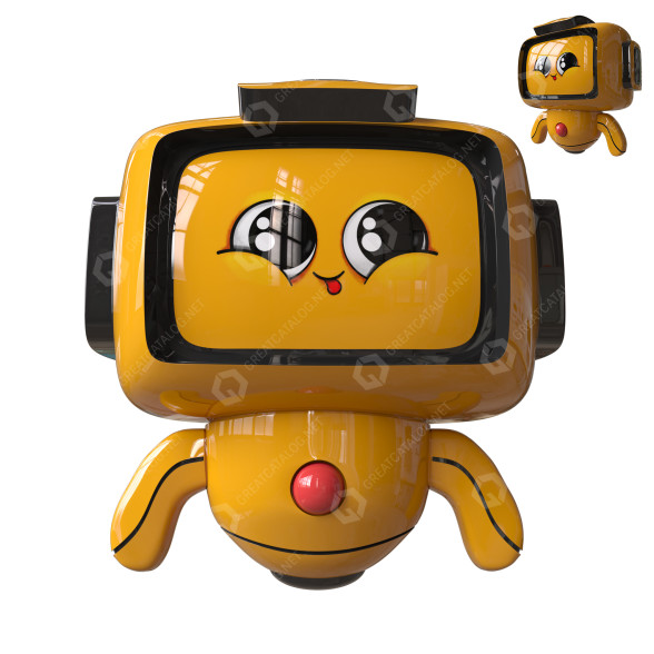 Игрушка Robot Yellow 3D модель