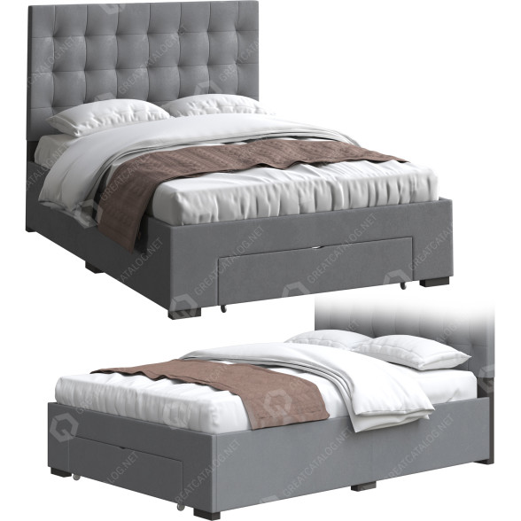 Кровать Isom Tufted 3D модель