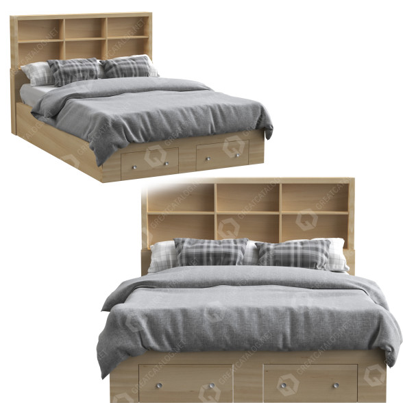 Ліжко Lowall Low Profile Storage Platform 3D модель