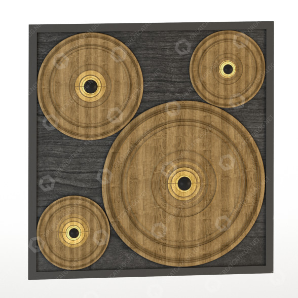 Płyta Wood Light model 3D