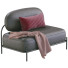Sofa HC28 Cosmo Pawai Gray Leather - ED-MONTE