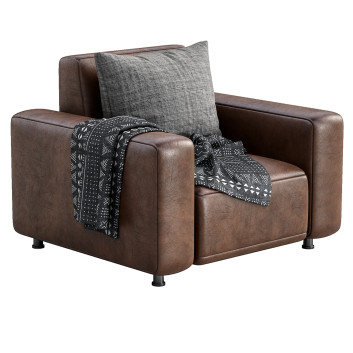 Fotel  Dienne Salotti Cross Brown Model 3D