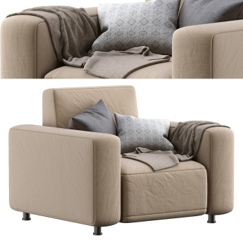 Fotel  Dienne Salotti Cross Beige Model 3D