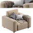 Armchair Dienne Salotti Cross Beige - ED-MONTE