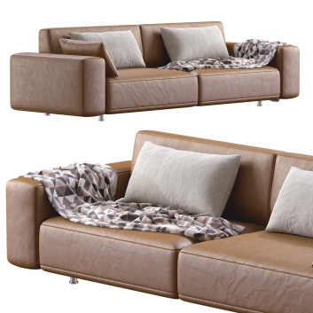 Sofa  Dienne Salotti Cross Leather Model 3D