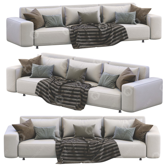 Sofa Dienne Salotti Cross 2 Leather model 3D