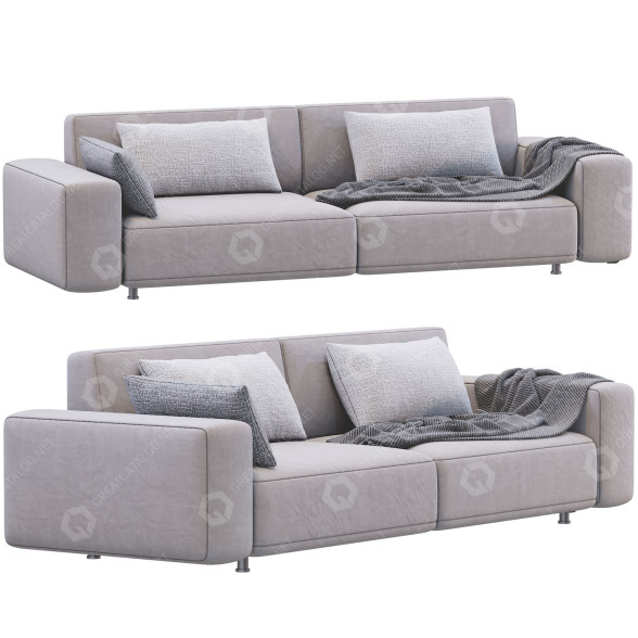 Sofa Dienne Salotti Cross Gray 3D model