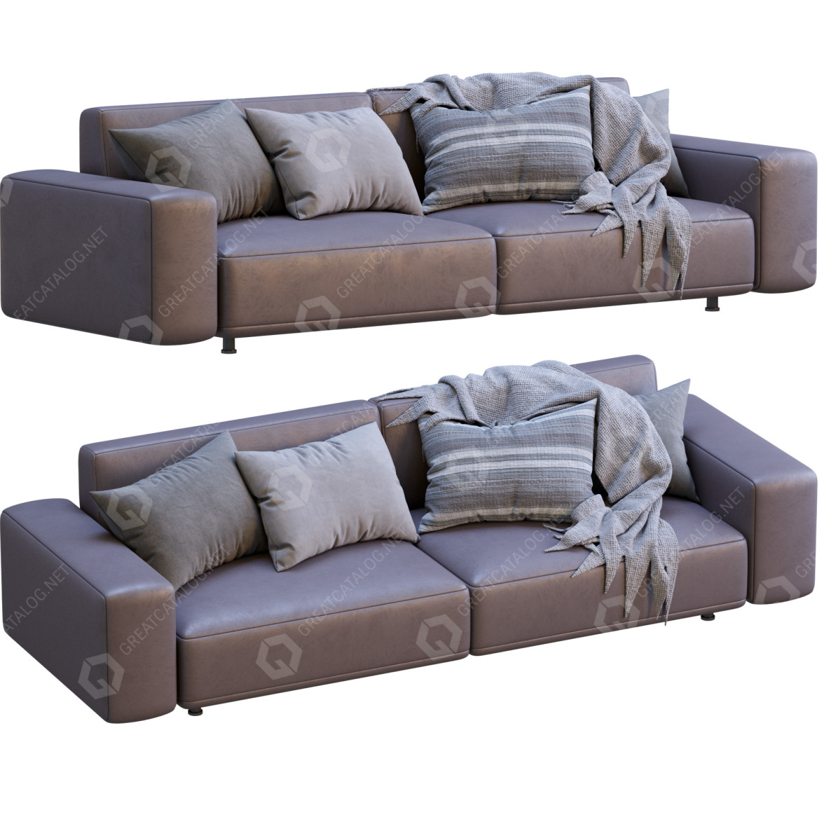Sofa Dienne Salotti Cross Dark 3D model GreatCatalog 14934