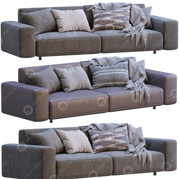Sofa Dienne Salotti Cross Dark 3D-Modell