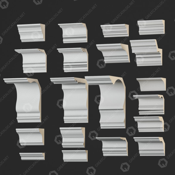 Formteile Cornice Set 2 20 Model 3D-Modell
