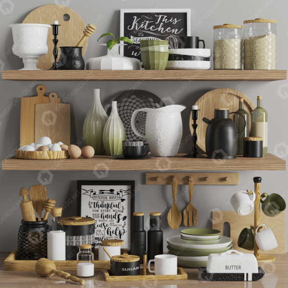 Dekor Kitchen Accessories Set 3D-Modell
