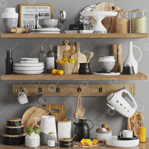Декор Smeg Kitchen Accessories 3D модель