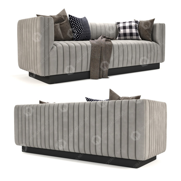 Sofa Modway Velvet Emerald model 3D