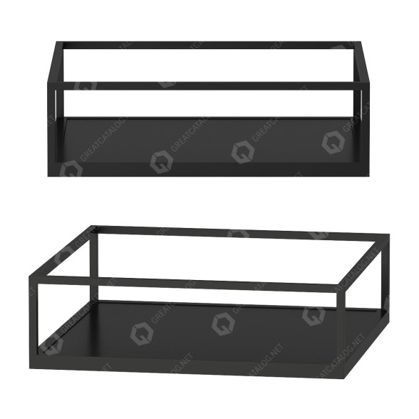 Estante AllModern Easton 2 Piece Square Metal Accent Modelo 3D