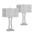 Lámpara de mesa Lamps Plus Roxie Brushed Nickel Metal - Sabirjanov