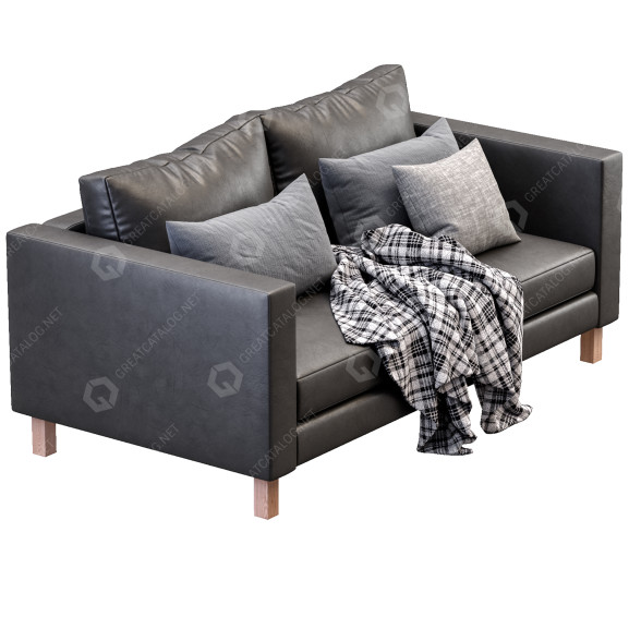 Диван IKEA Karlstad Leather 3D модель