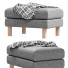 Пуф IKEA Karlstad Gray - ED-MONTE