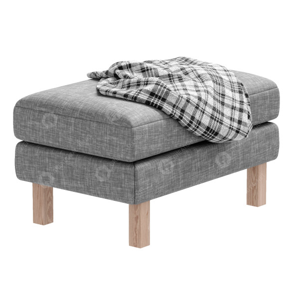 Пуф IKEA Karlstad Gray 3D модель