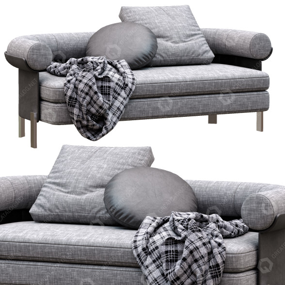 Диван Minotti Matia Gray 3D модель