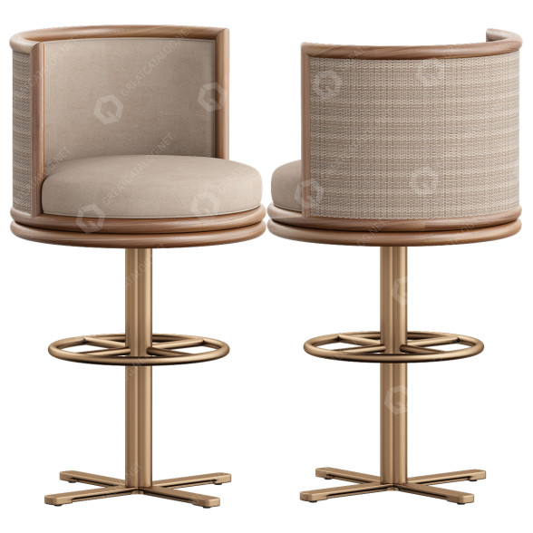 Tabouret de bar Baker McGuire Canyon modèle 3D