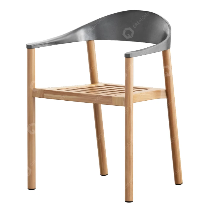 3D model Chair Plank Monza