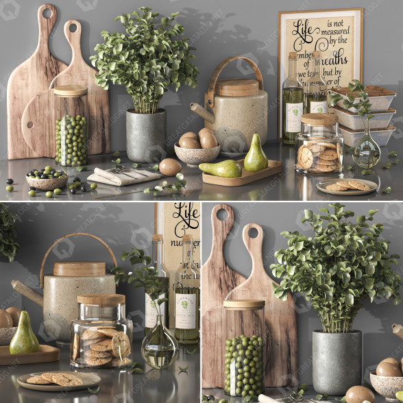 Декор Kitchen Accessories 017 3D модель