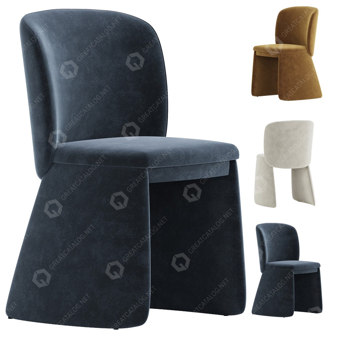 Chair West Elm Evie Dining 3D model GreatCatalog 15195