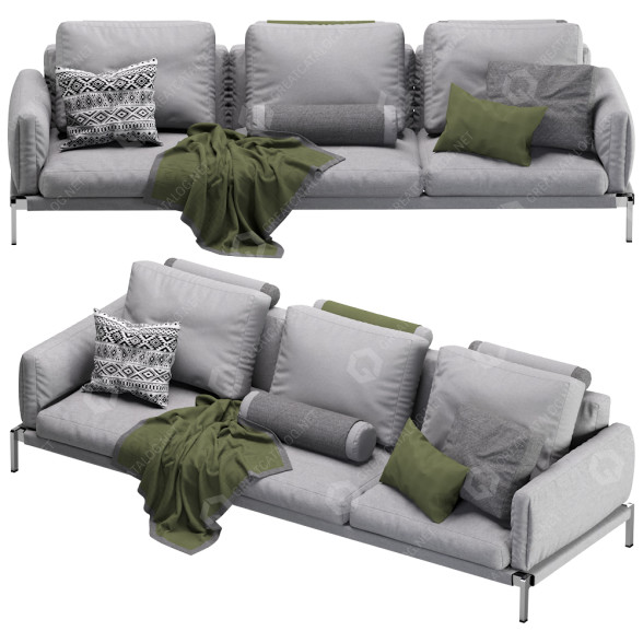 Диван Flexform Romeo Compact 3 Set 3D модель