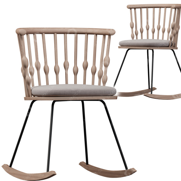 Chaise à bascule Andreu World Nub SO1454 modèle 3D