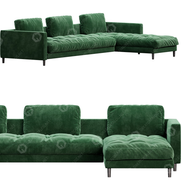 Sofa New Green 3D model