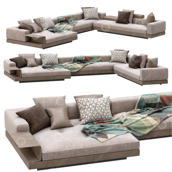 Диван Minotti Connery 3D модель