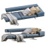 Sofa Flexform Wing Blue - ED-MONTE