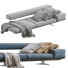 Sofa Flexform Wing Blue - ED-MONTE
